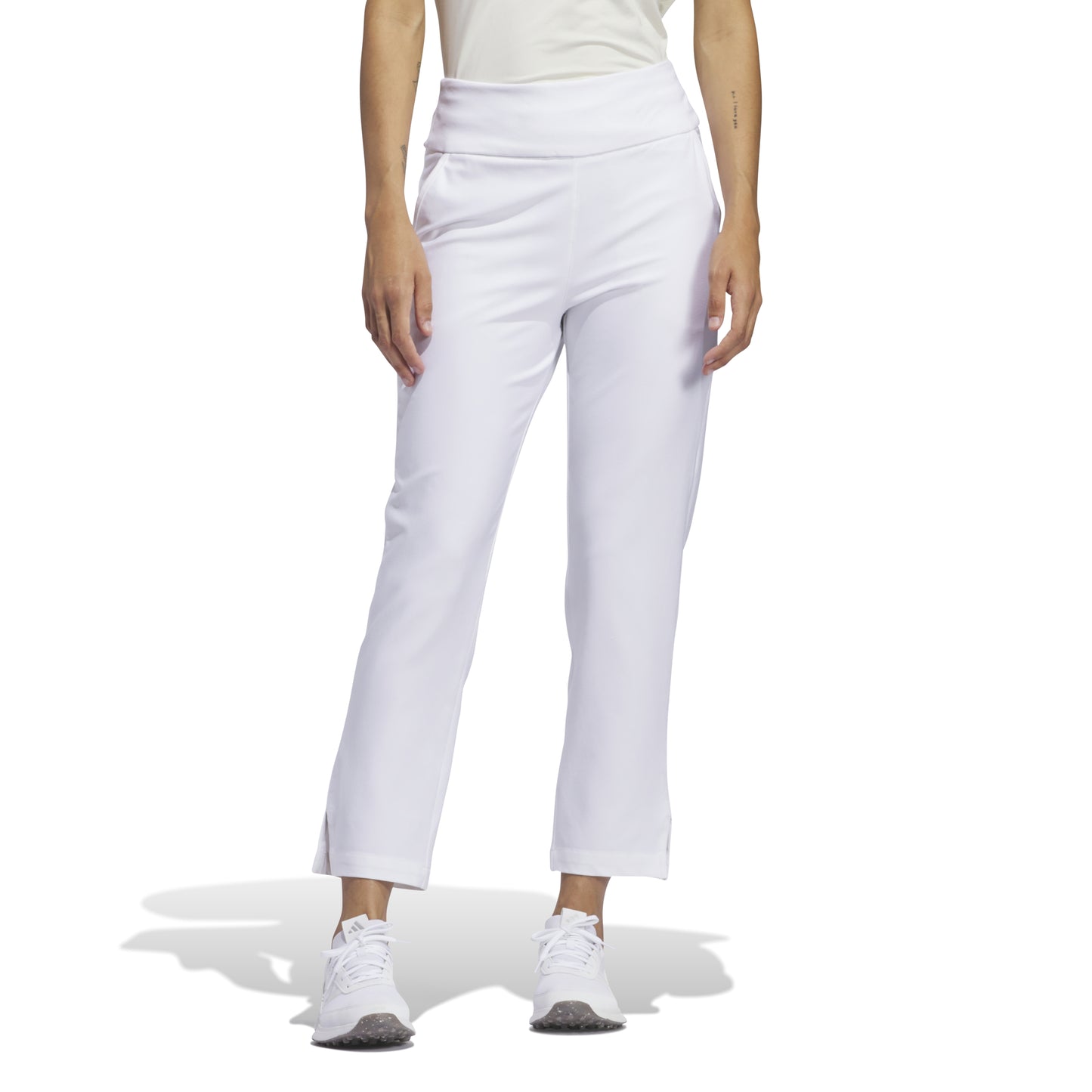 adidas Ladies 7/8 Golf Trousers in White - Last Pair XS Only Left