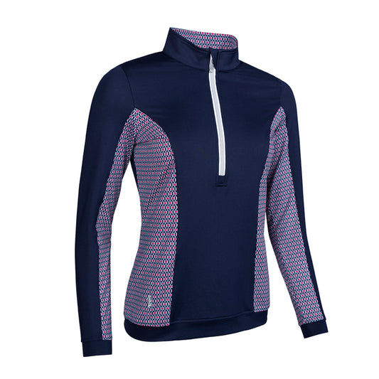 Glenmuir Ladies Navy Lightweight Mid-Layer - Elegant Stretch Comfort for Everyday Wear
