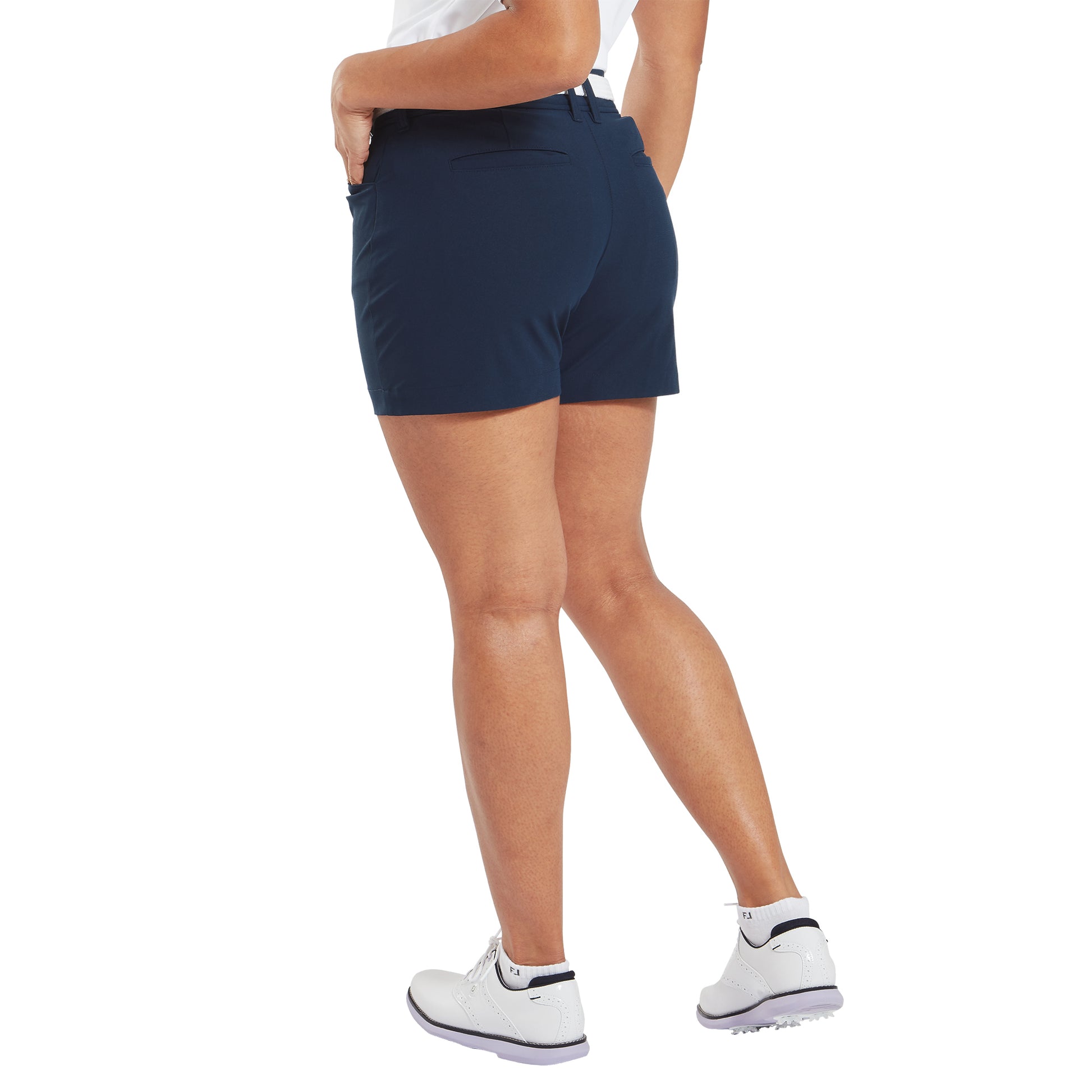  FootJoy Womens Shorter Length Golf Shorts in Navy