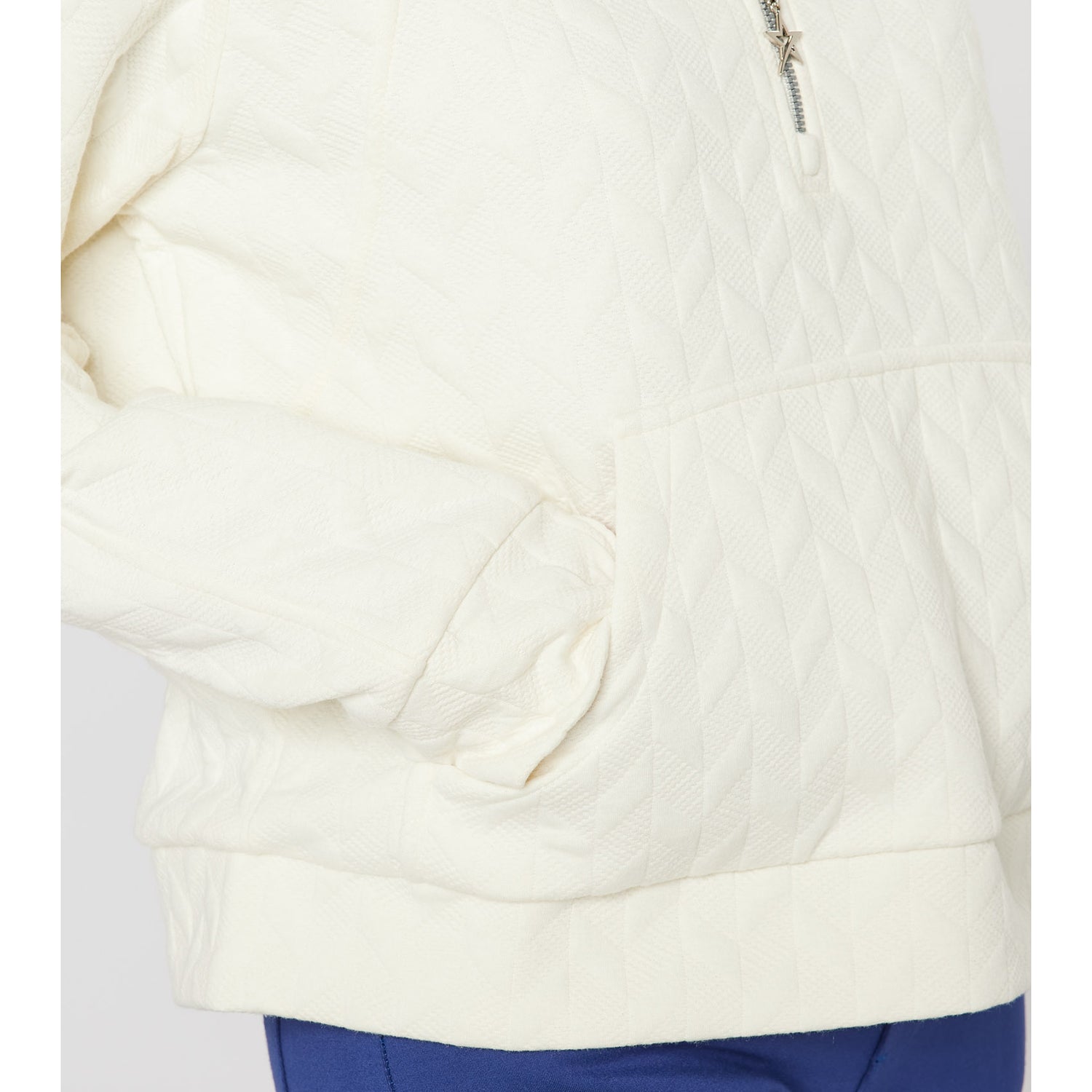 Swing Out Sister Ladies Quilted 1/4 Sweater with Soft-Stretch Lining