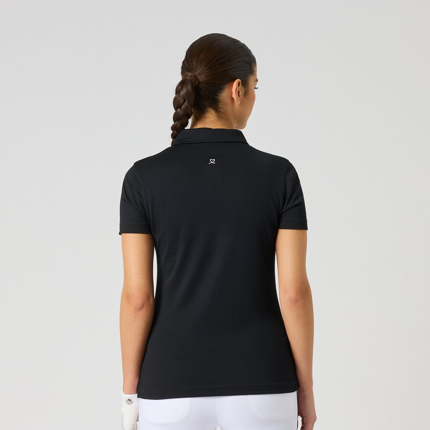 Daily Sports Honeycomb Structured Short Sleeve Polo in Black - Move Freely on the Course
