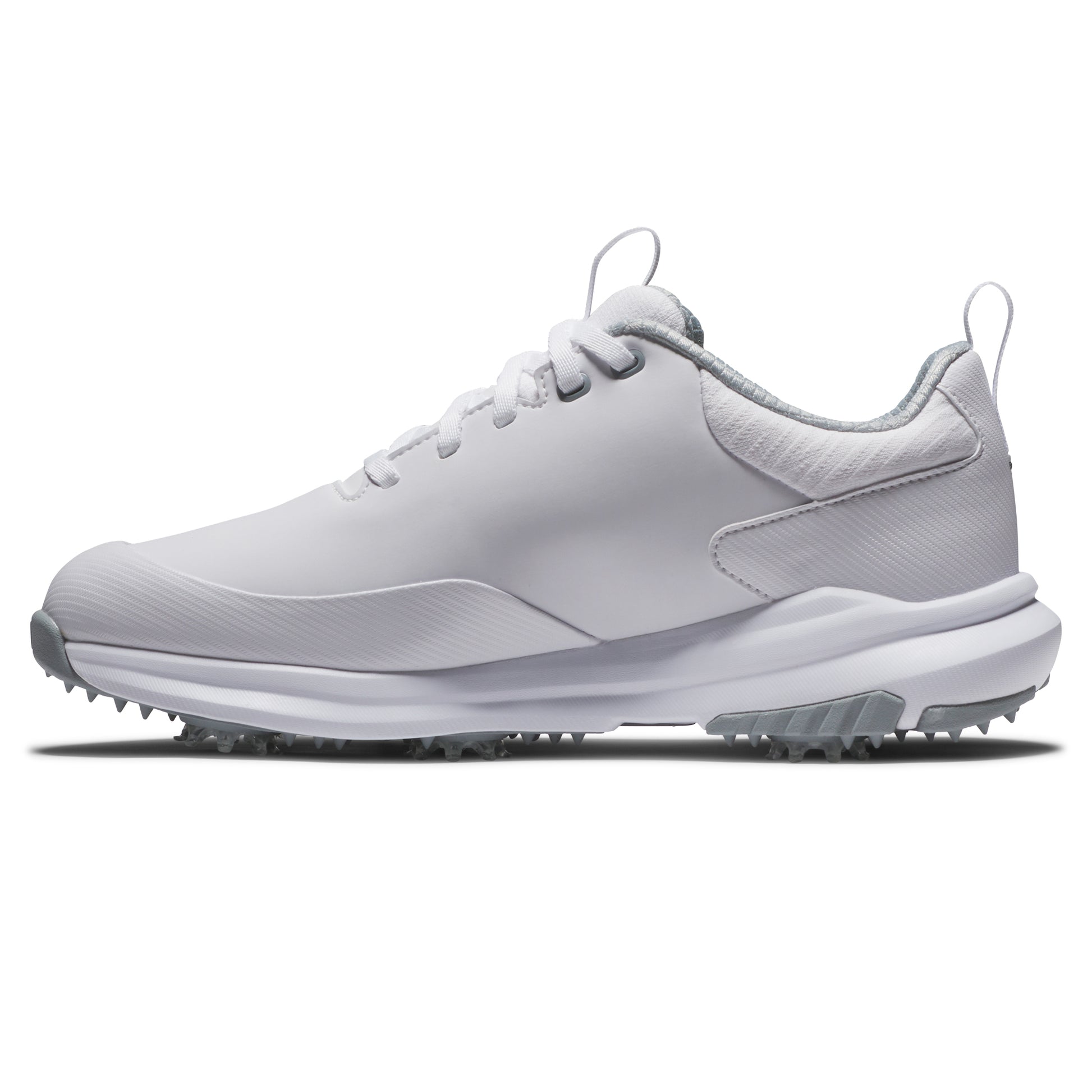 FootJoy Ladies Waterproof Wide Fit Tour Rival Golf Shoe in White with SoftSpikes