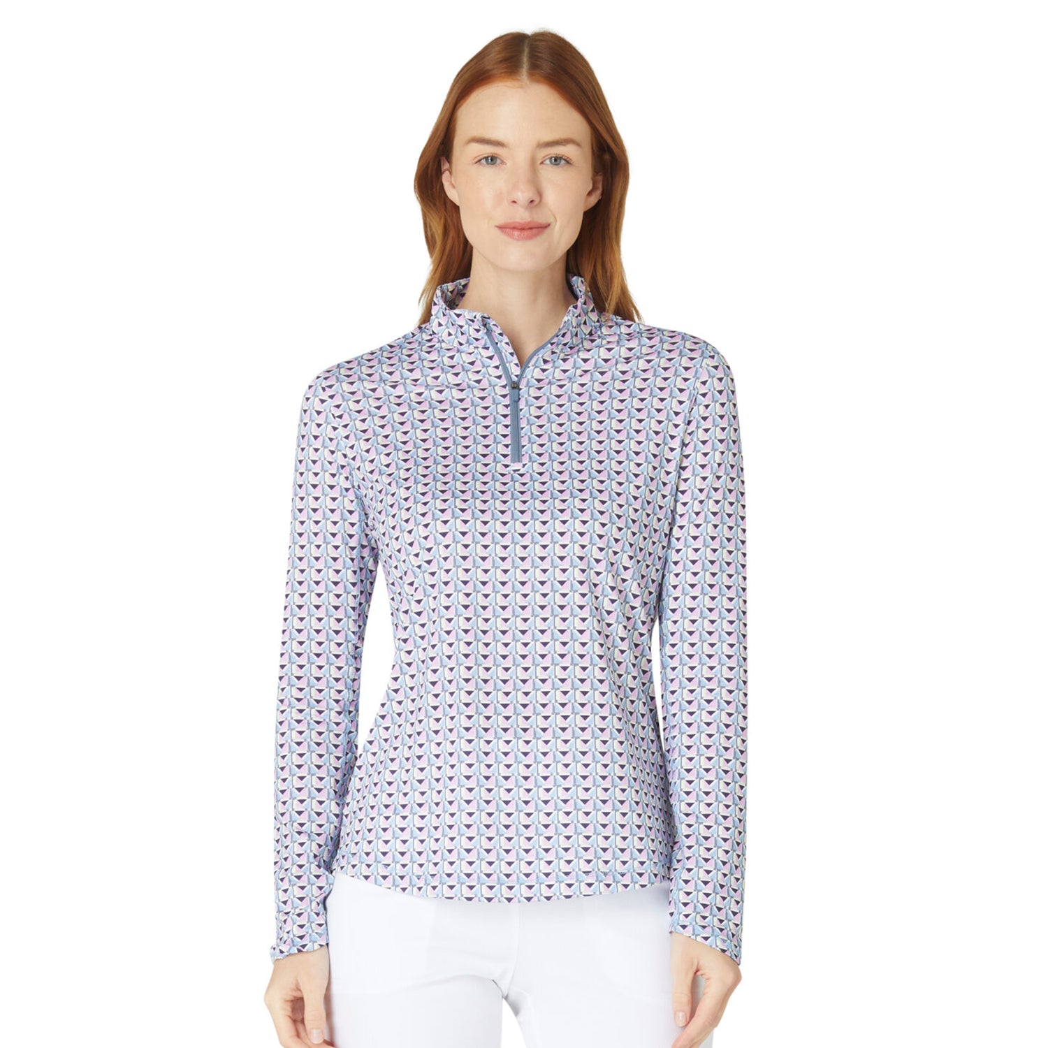 Callaway Womens Golf Top with Geo Print Design