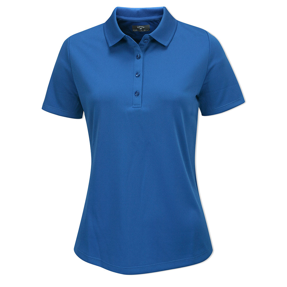 Callaway Ladies Short Sleeve Swing Tech Polo with Opti-Dri in Baleine Blue