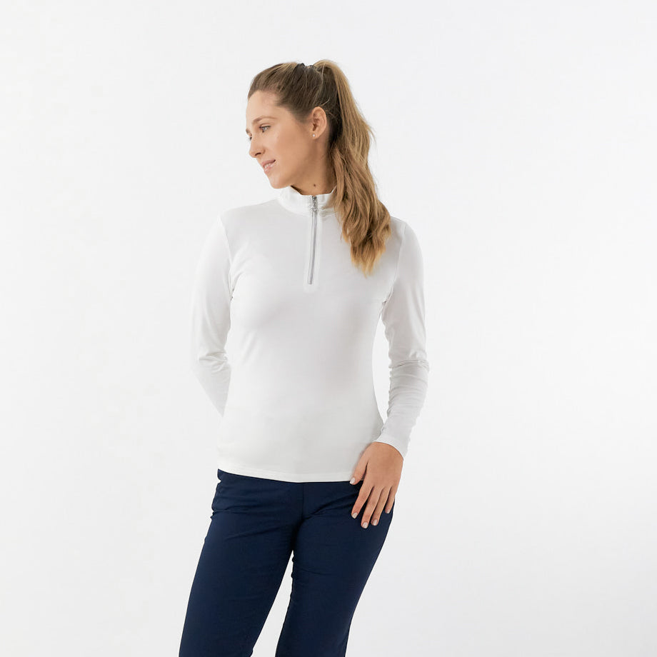 Pure Ladies Lightweight Mid-Layer Top in White