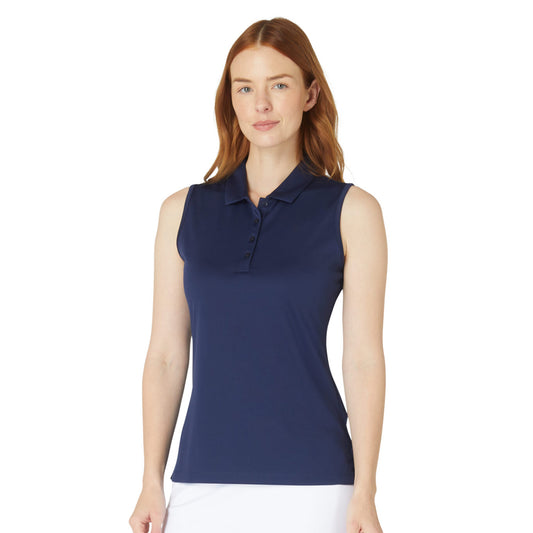 Callaway Ladies Navy Sleeveless Tournament Golf Polo