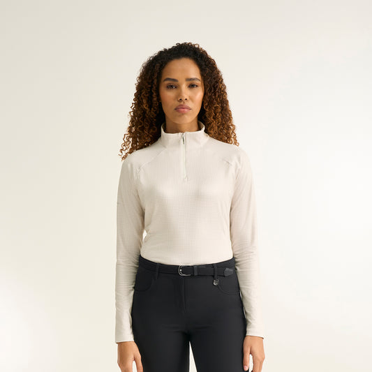 PING Ladies Printed Long-Sleeve Golf Top with Brushed Back Inner