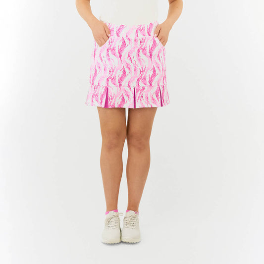 Pure Golf Ladies Rose Water Print Pull-On Skort