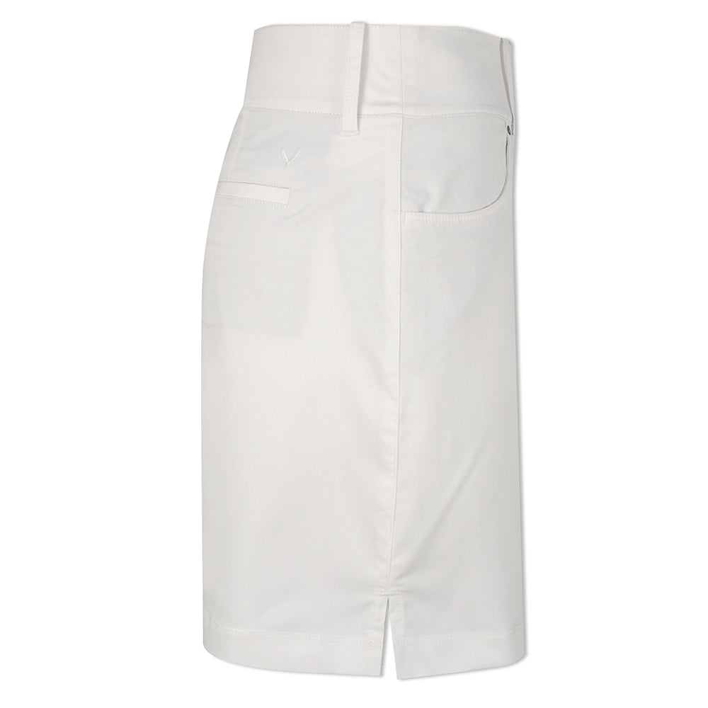 Callaway Ladies Longer Length Skort with Stretch in Brilliant White