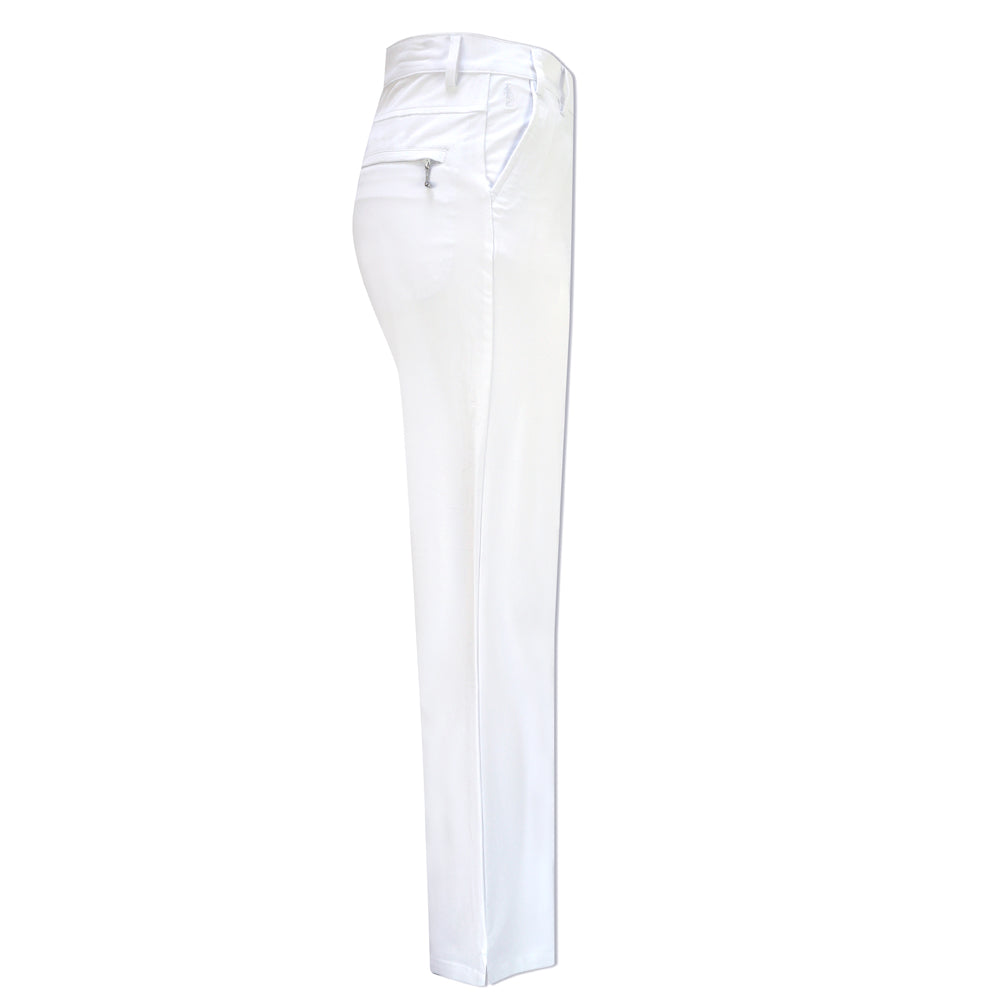 Glenmuir Ladies Soft 4-Way Stretch Trousers with Flattering Fit in White - Last Pair Size 8 Only Left