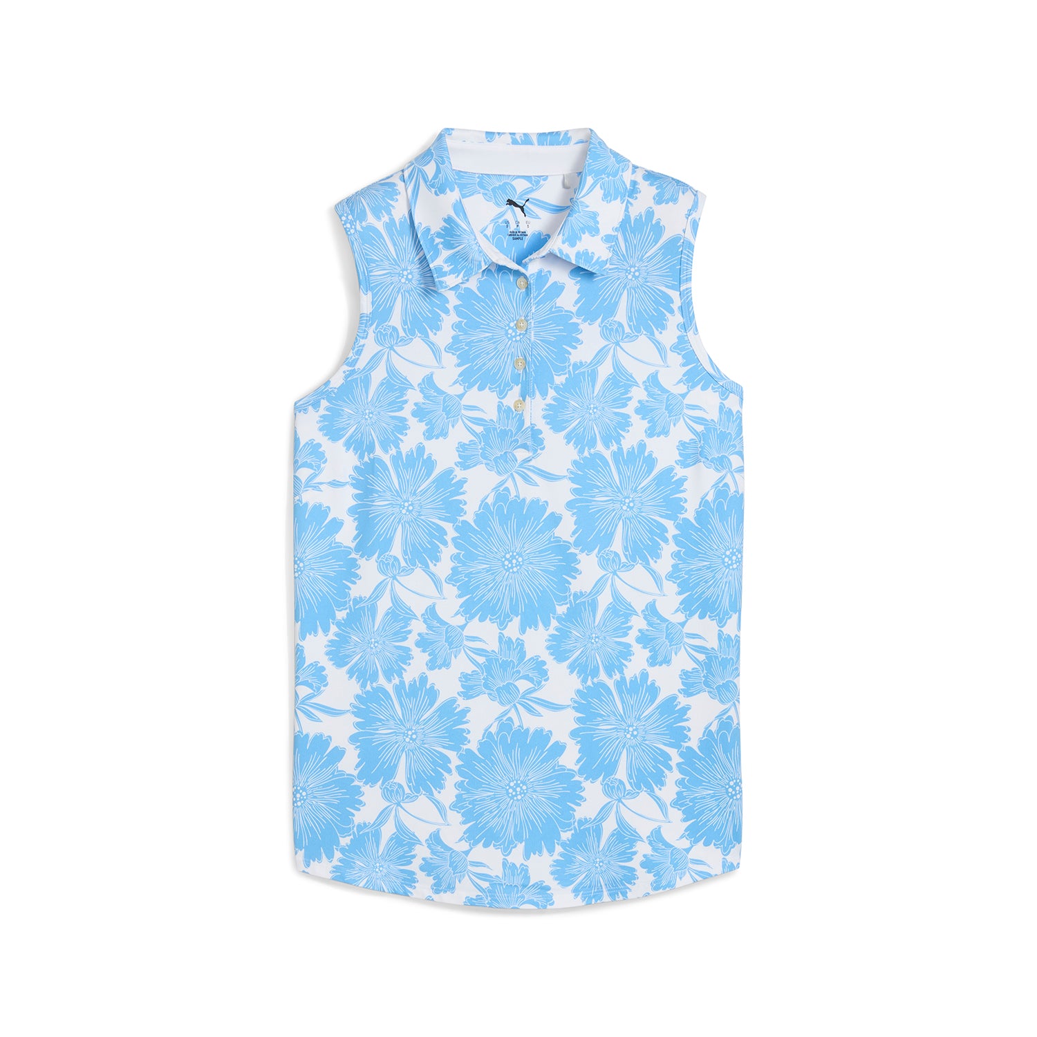 Puma Golf Ladies Cloudspun Botanical Print Sleeveless Polo