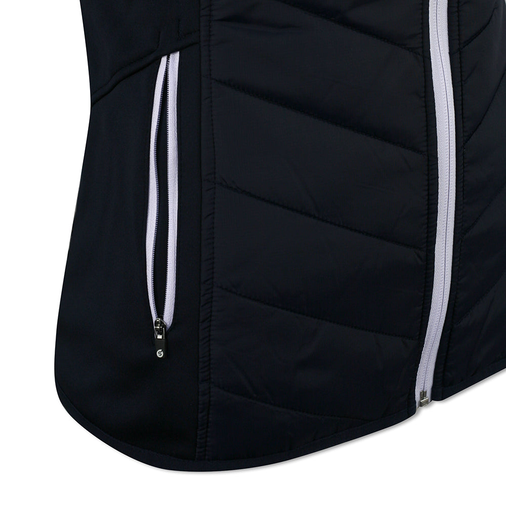 Sunderland Ladies Quilted Gilet in Navy & White