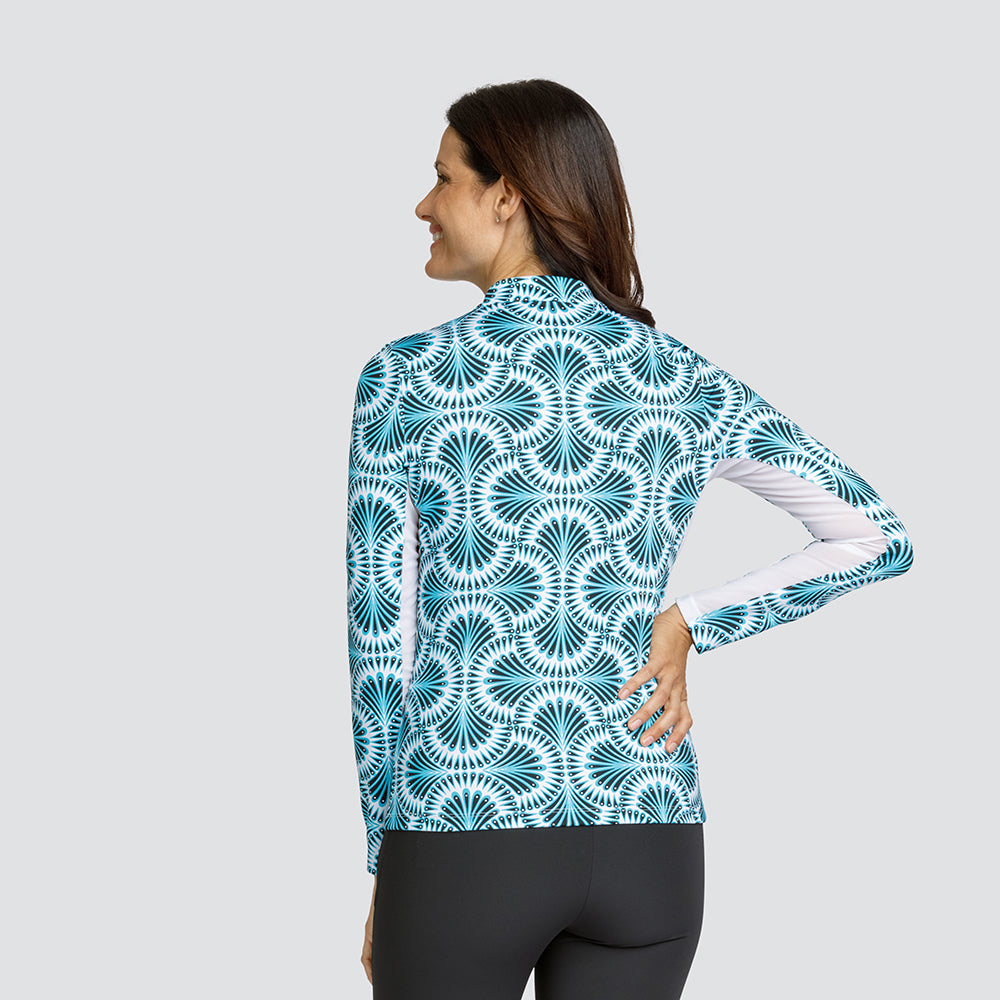 Tail Ladies Long Sleeve Peacock Print Golf Polo