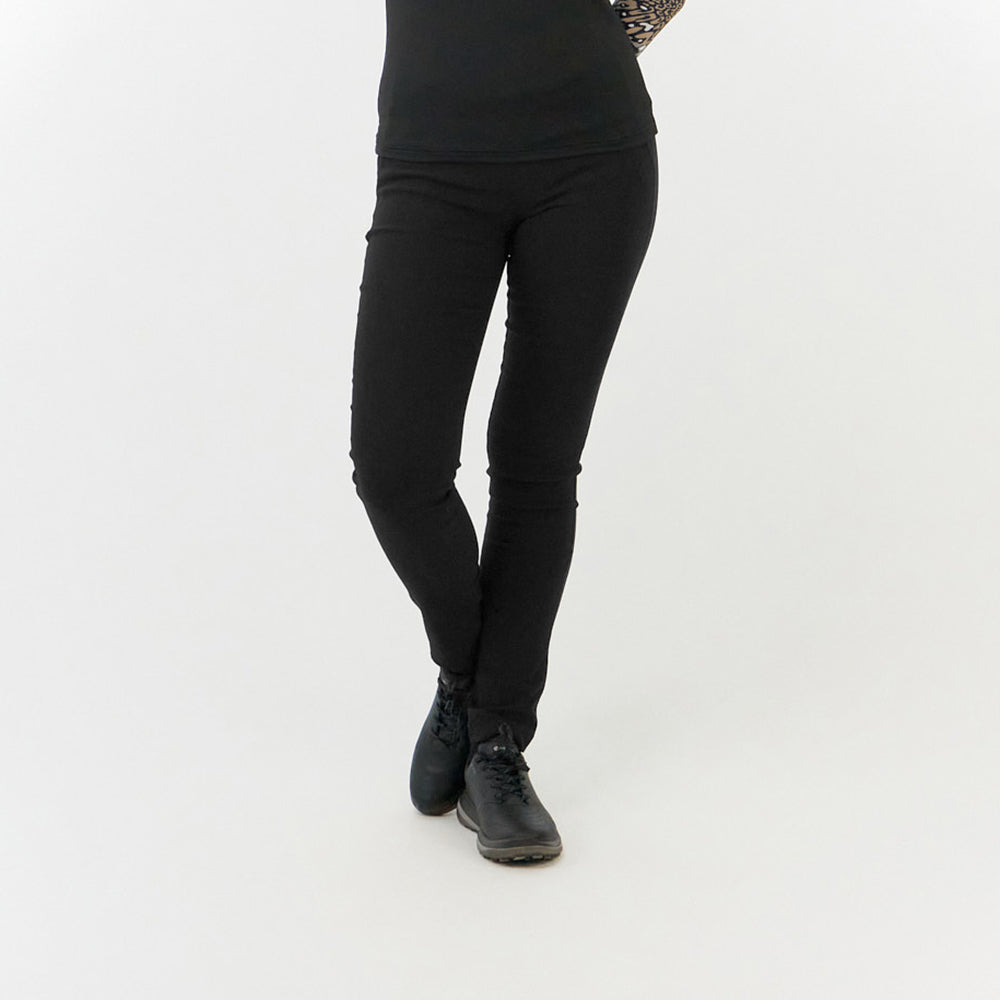 Pure Ladies Lined Thermal Golf Trouser in Black