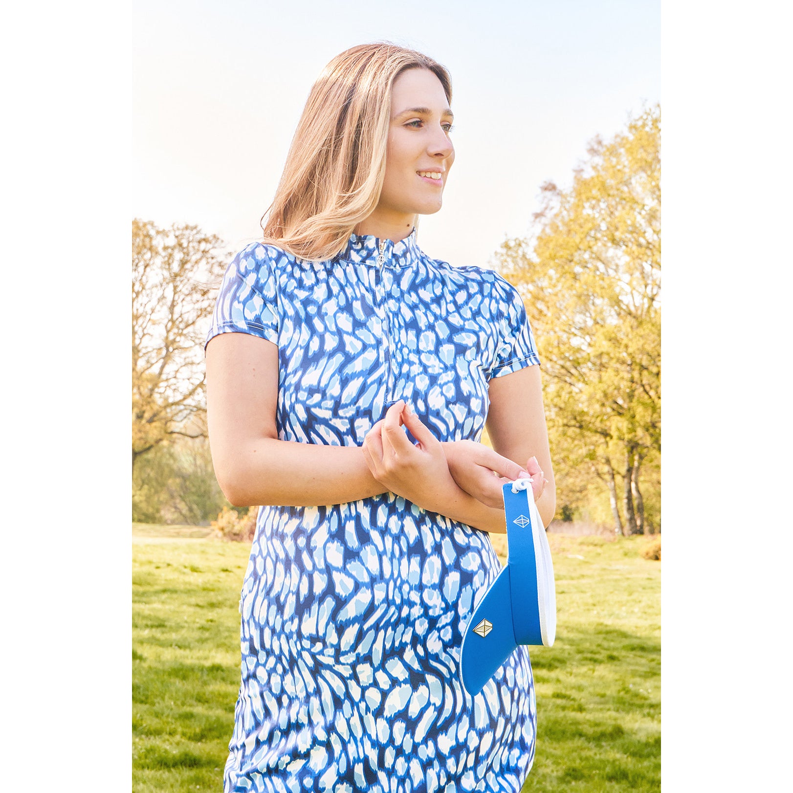 Pure Golf Cap Sleeve Dress in Leopard Lake Print