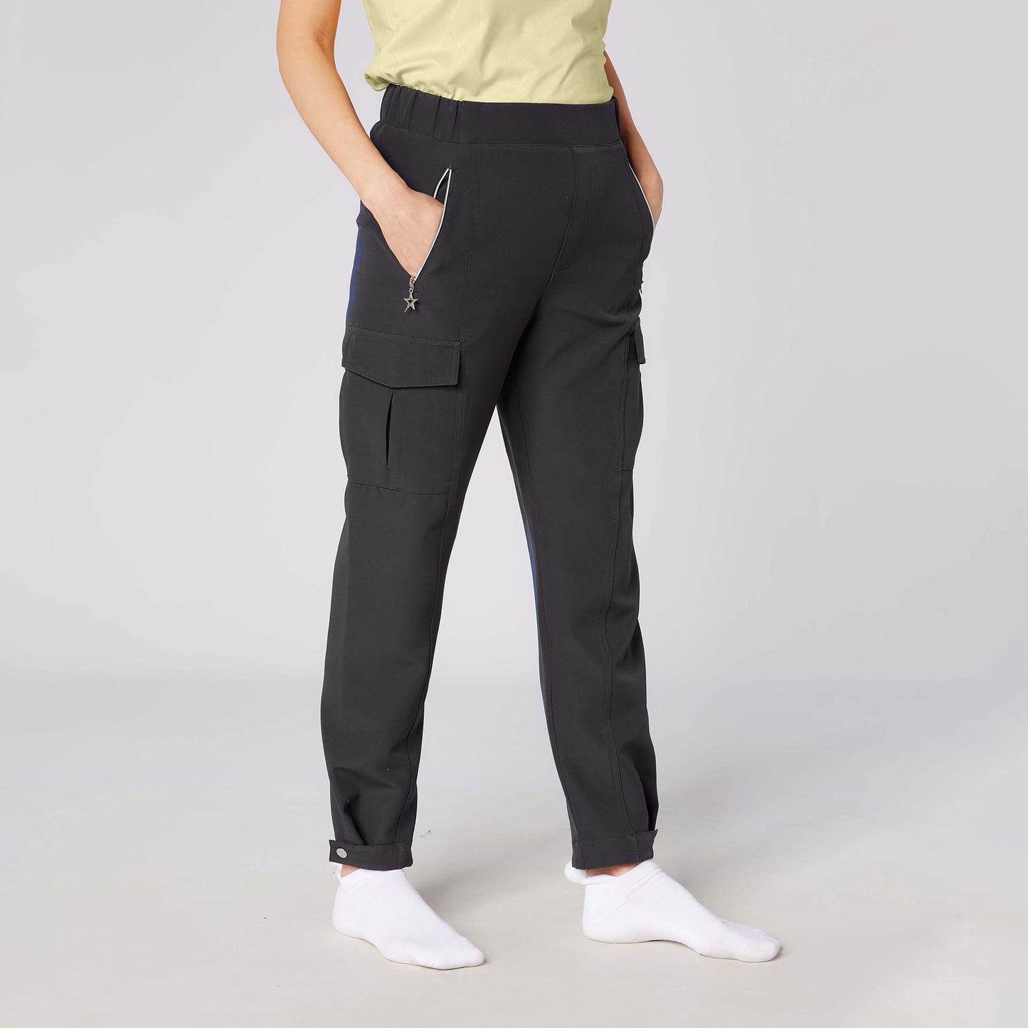 Swing Out Sister Ladies Black Cargo Style Trousers For Function & Fashion with Every Swing