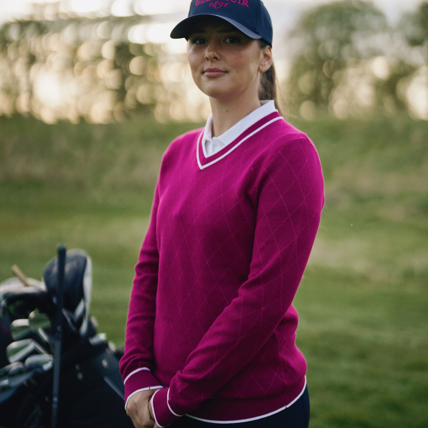 Glenmuir Ladies Jacquard Knit Sweater - Soft, Breathable Comfort 