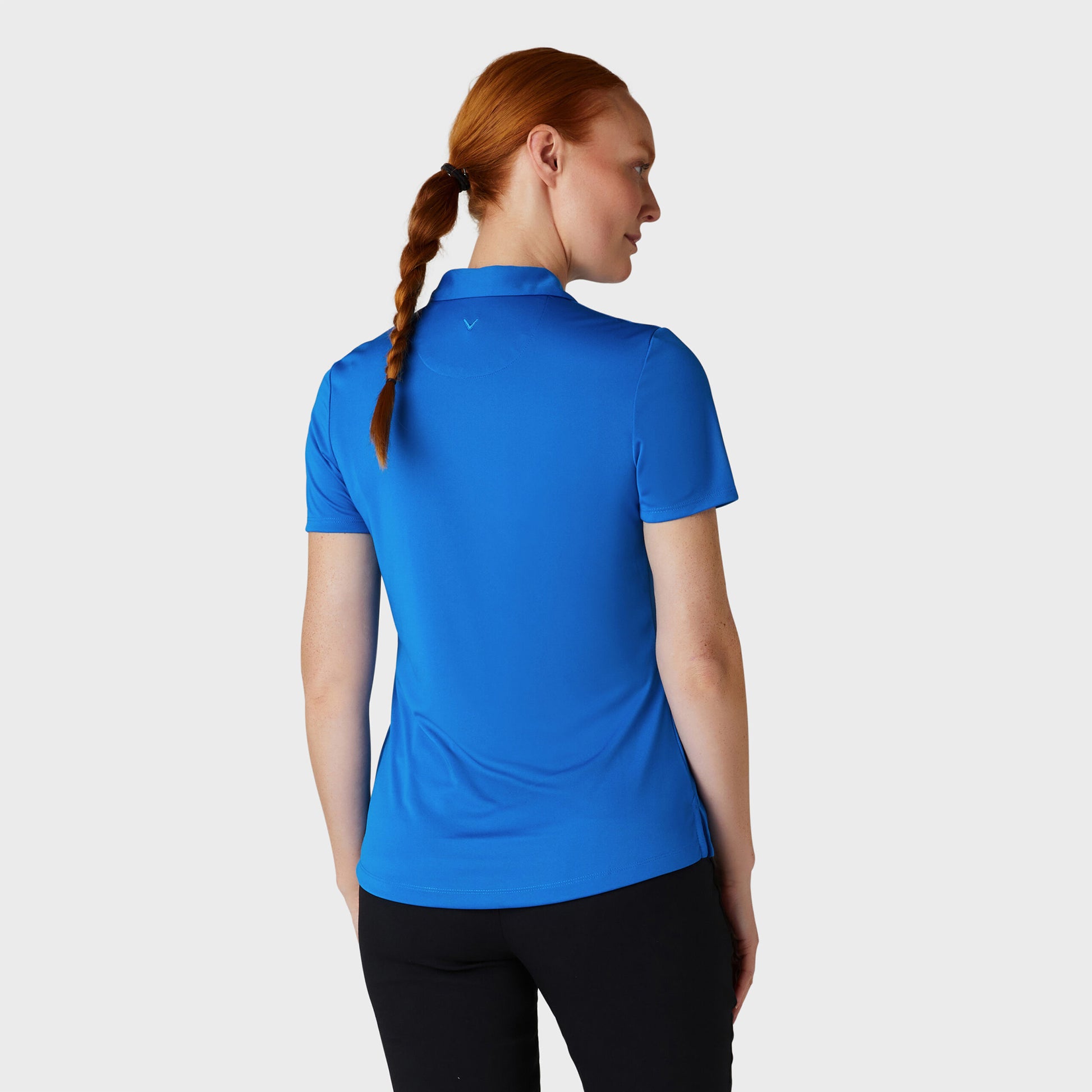 Callaway Ladies Skydiver Blue Short Sleeve Polo with UV Block Protection