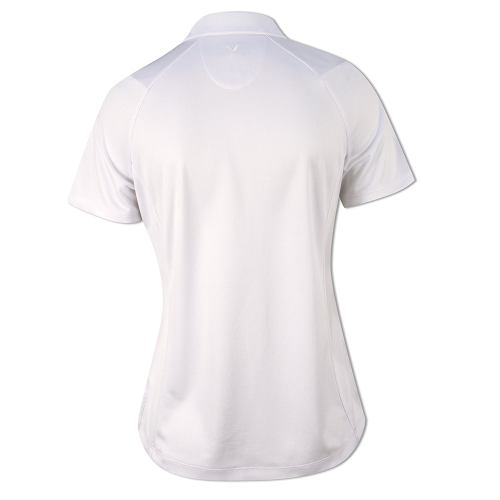 Callaway Ladies Short Sleeve Swing Tech Polo with Opti-Dri in Bright White