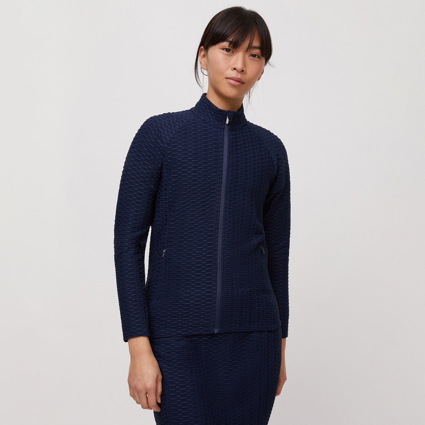 Rohnisch Ladies Textured Jersey Jacket in Navy