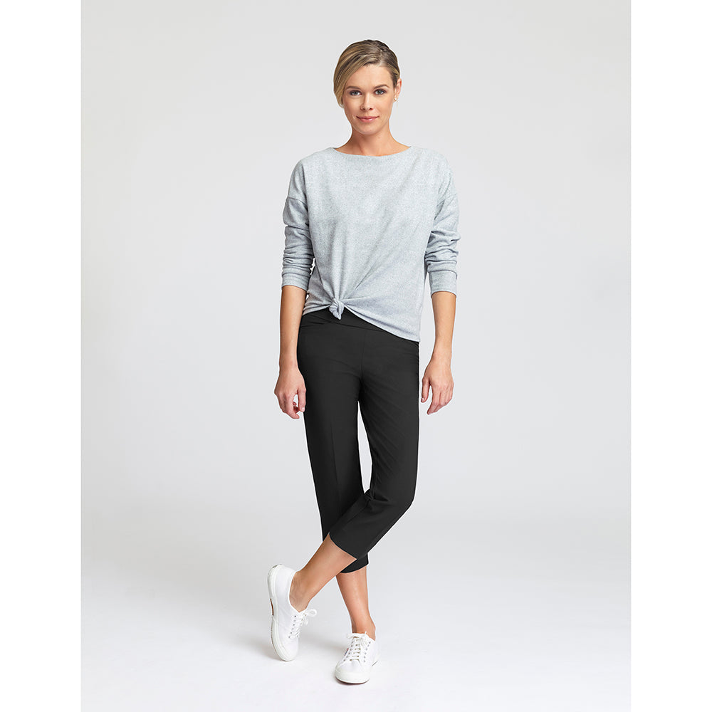 Tail Ladies Slim Fit Pull-On Capris with UPF50 in Black