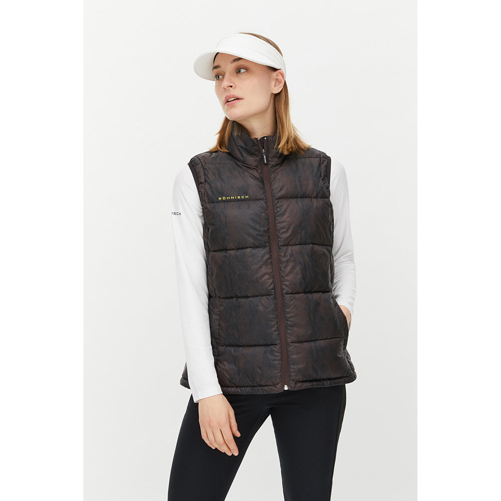 Rohnisch Ladies Quilted Gilet in Brown Snake