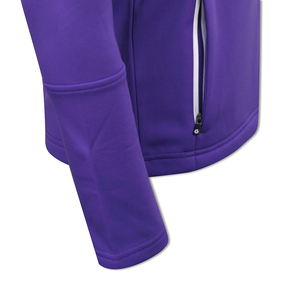 Sunderland Ladies Technical Fleece Jacket in Purple & White