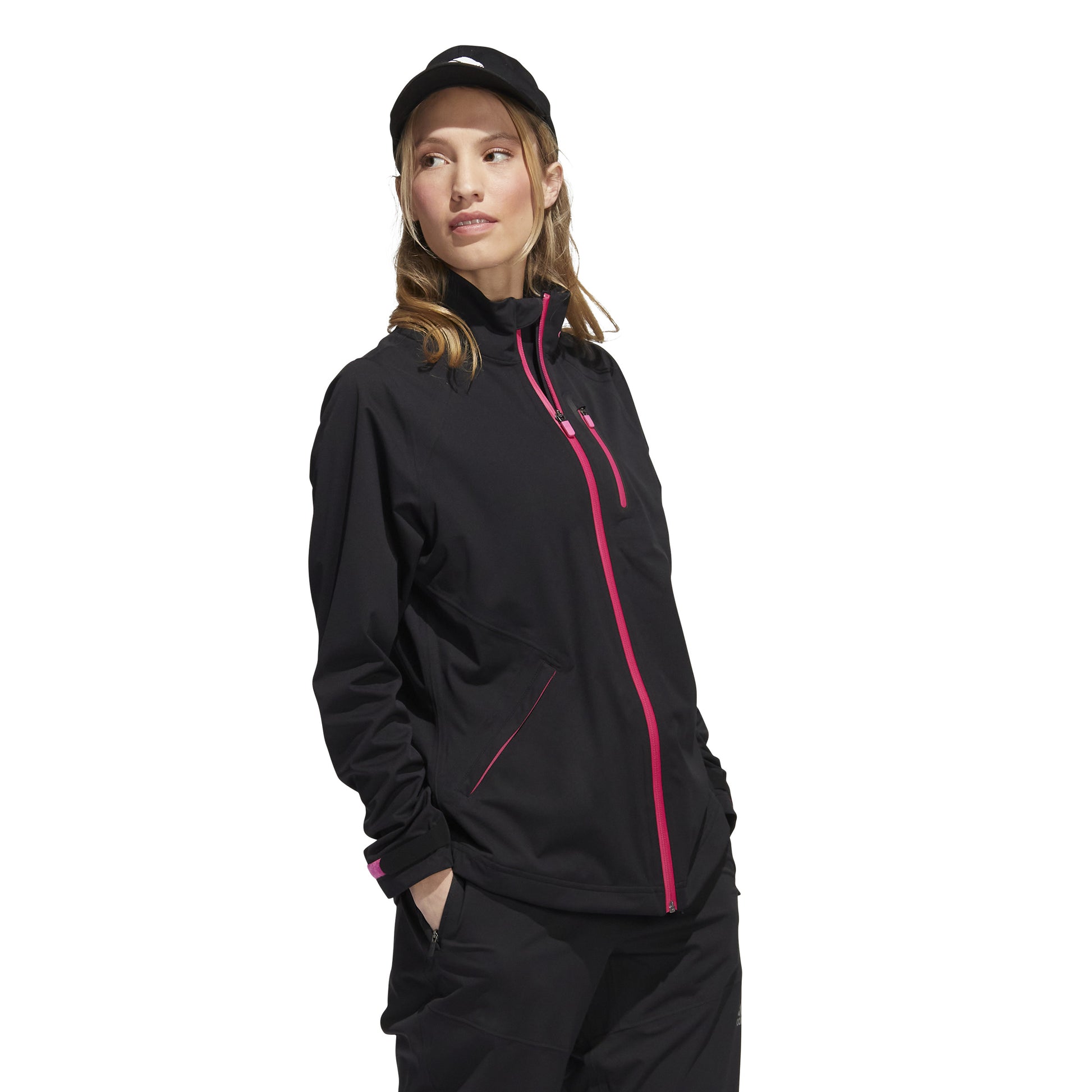 adidas Ladies Waterproof Golf Jacket in Black