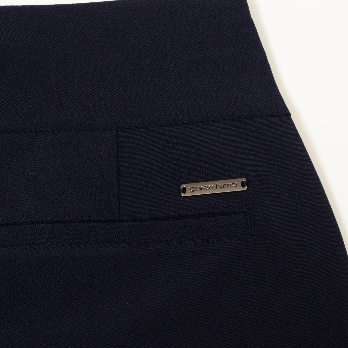 Green Lamb Pull-On Contour Trousers in Navy 