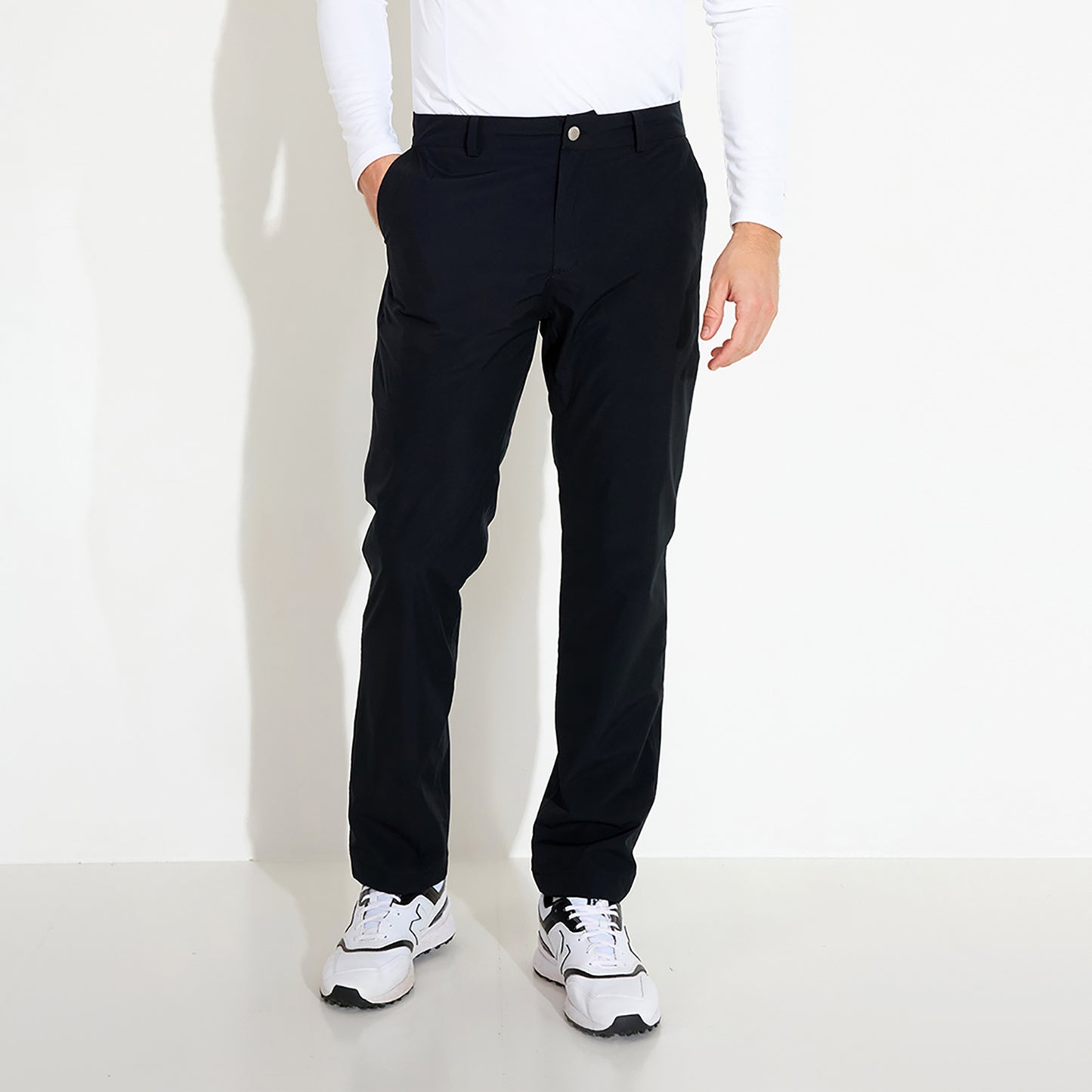 Abacus Mens Black Links Waterproof Trousers with Brushed Inner