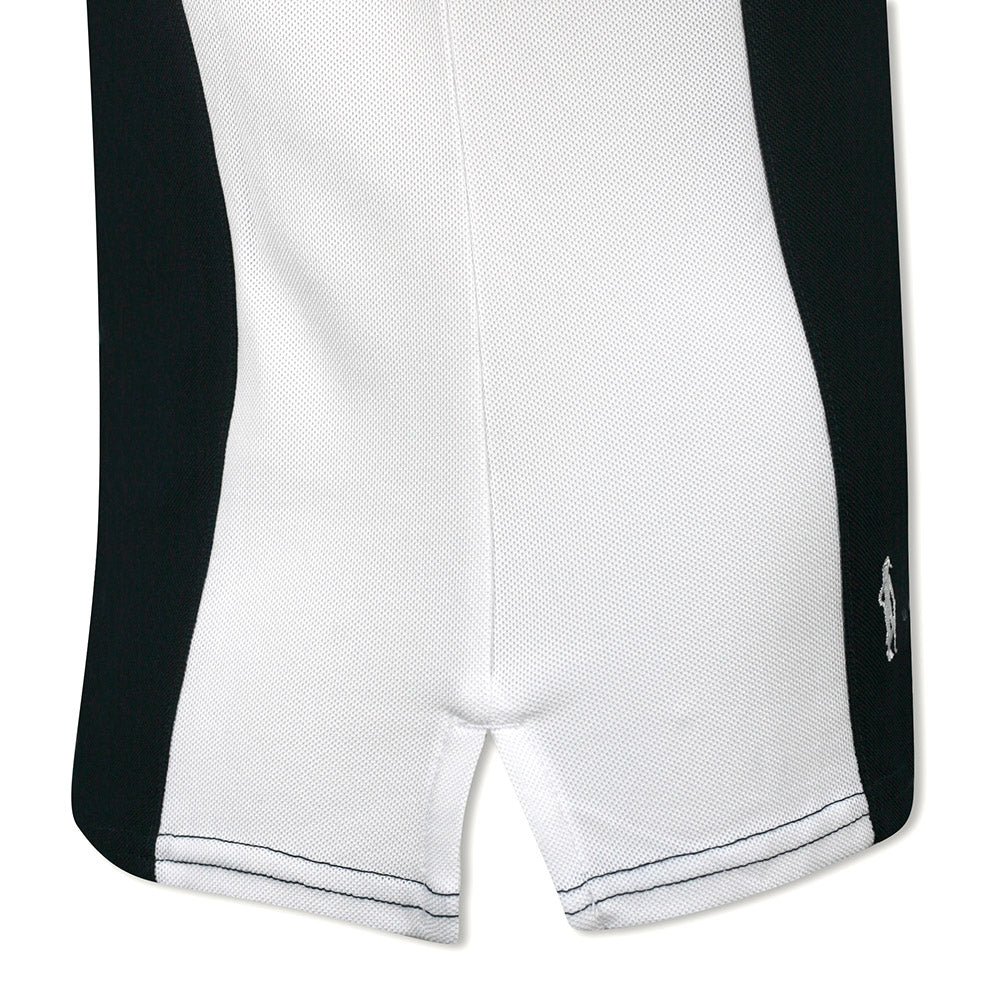 Glenmuir Ladies Short Sleeve Polo with Birdseye Rib Collar in Navy/White