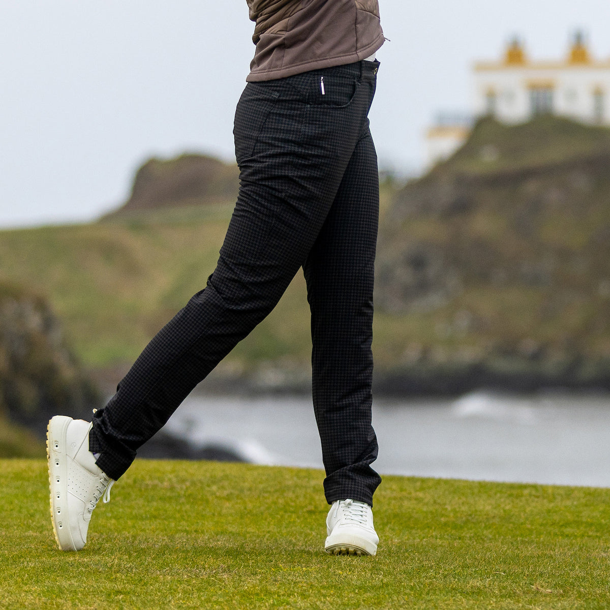 PING Ladies Thermal Golf Trousers with Chic Houndstooth Print