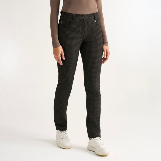PING Ladies Thermal Golf Trousers with Chic Houndstooth Print