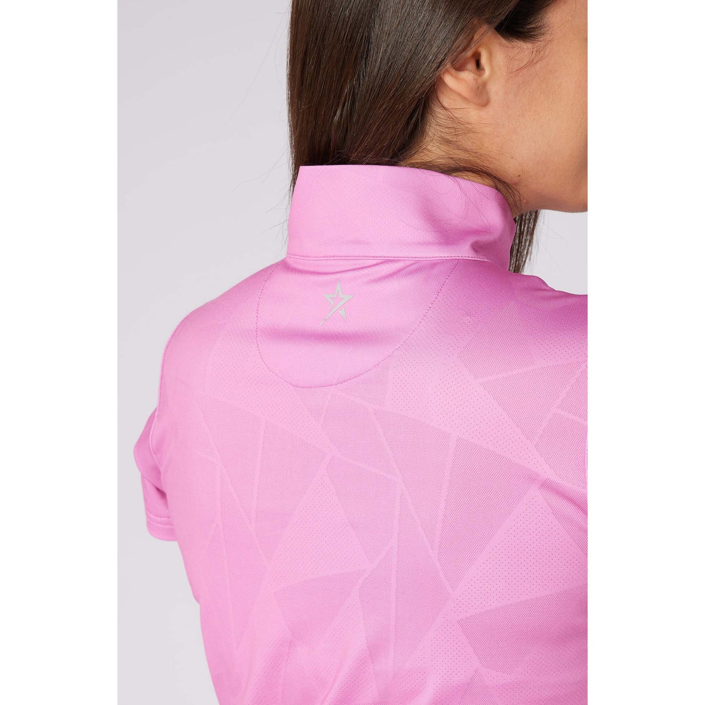 Swing Out Sister Embossed Ladies Polo with Zip Neck – A Stylish Staple for Every Season