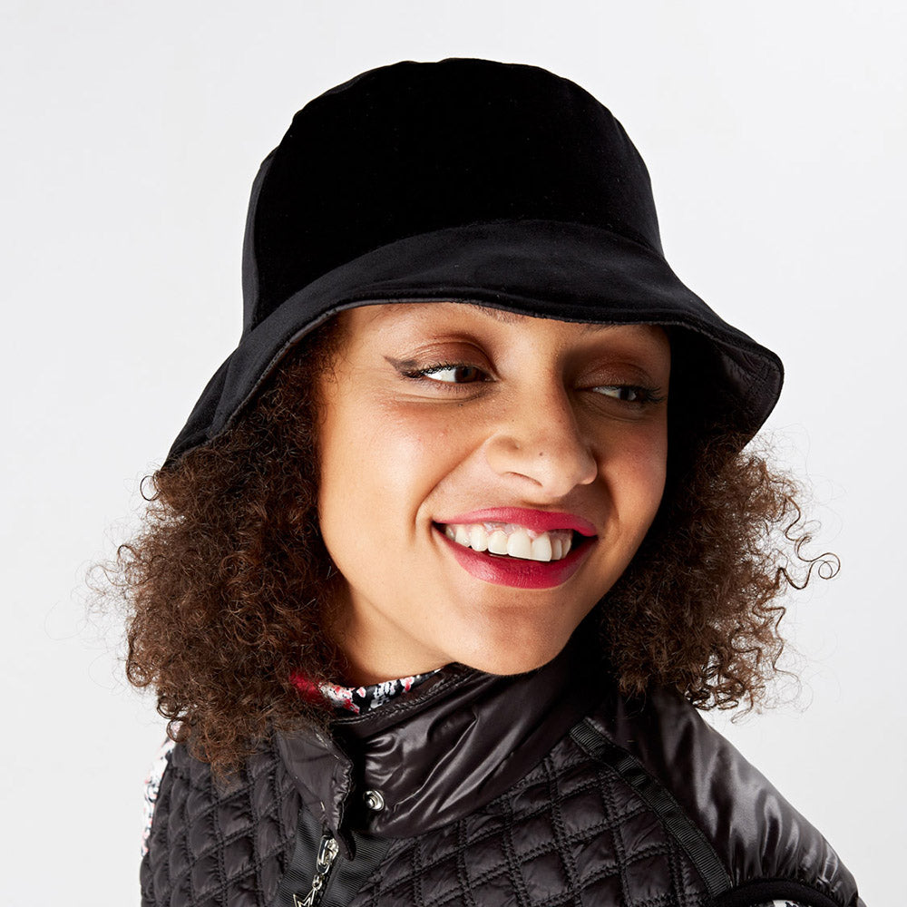 Swing out Sister Ladies Reversible Bucket Hat in Black Magic