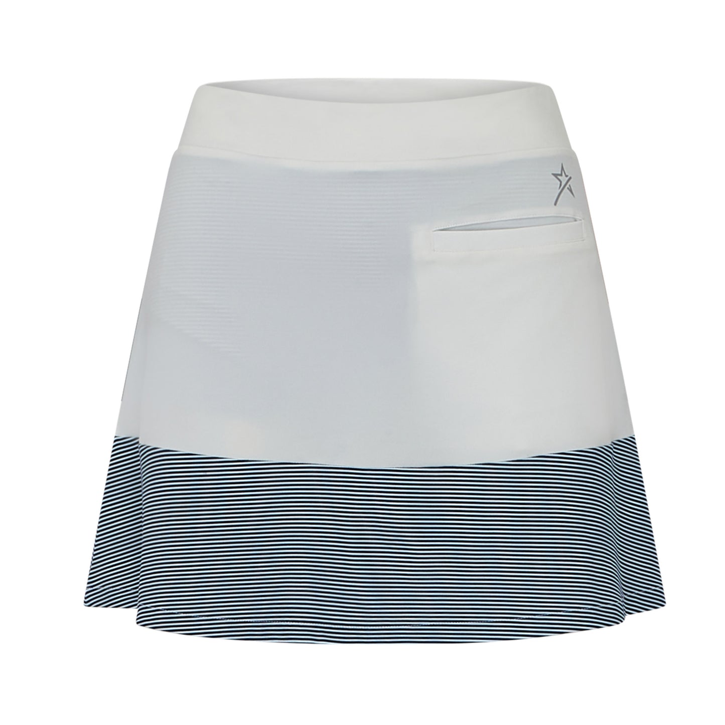 Swing Out Sister Women's ELITE Pull-On Skort in Navy and White Stripe