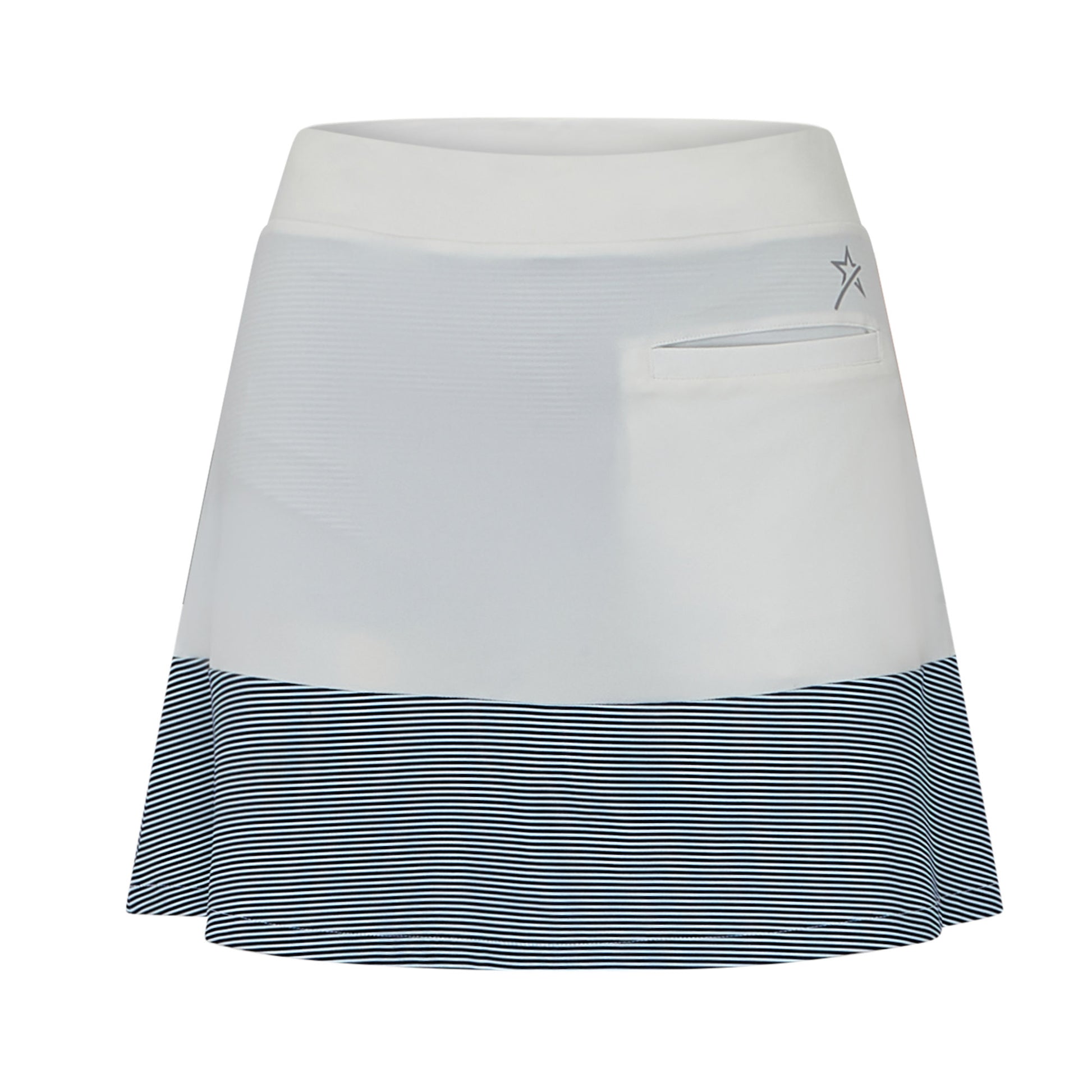 Swing Out Sister Women's ELITE Pull-On Skort in Navy and White Stripe