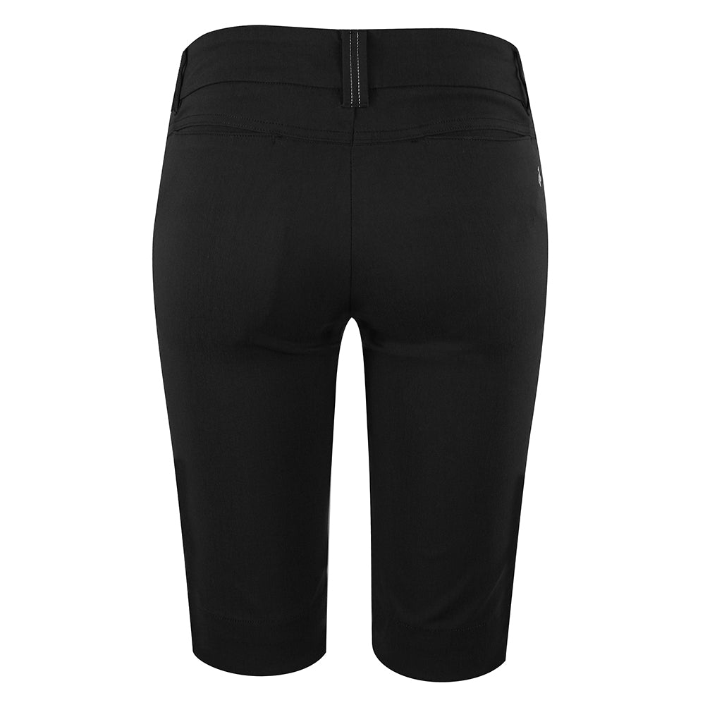 Green Lamb Ladies Stretch Pull-On Shorts in Black