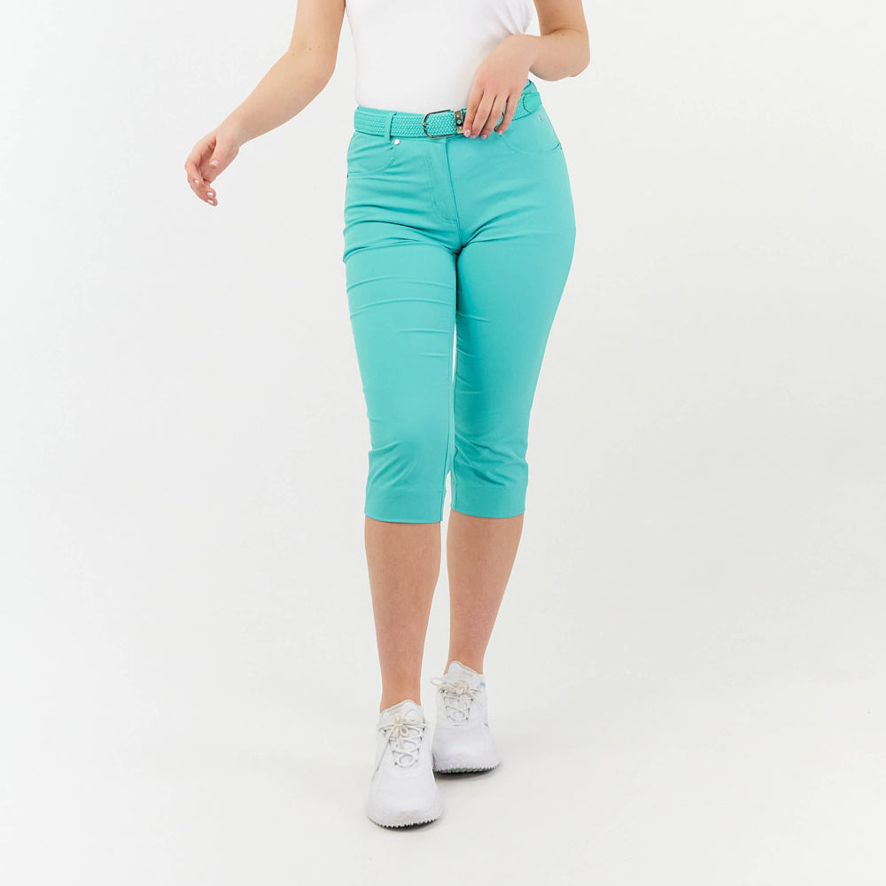 Pure Golf Ladies Stretch Capri in Ocean Blue