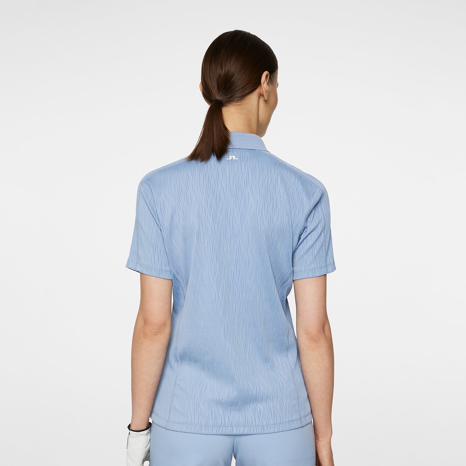 J.Lindeberg Ladies Polo with Subtle Wave Print