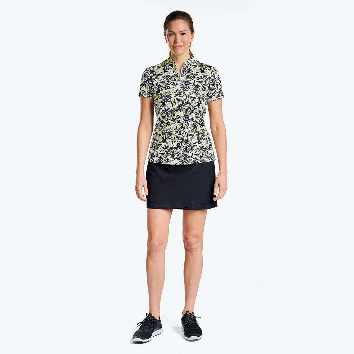 Nivo Tropical Print Short Sleeve Polo - Small Only Left