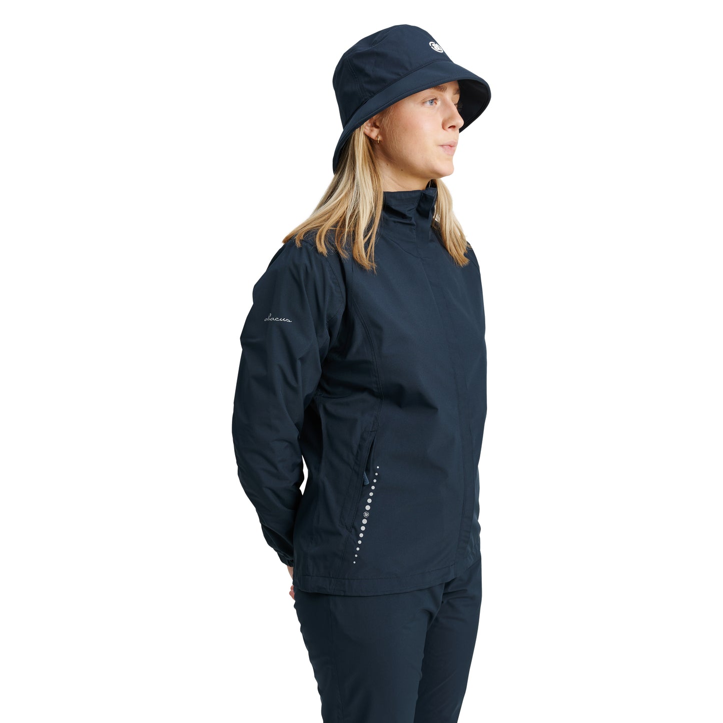 Abacus Ladies Links Stretch Rain Jacket in Navy