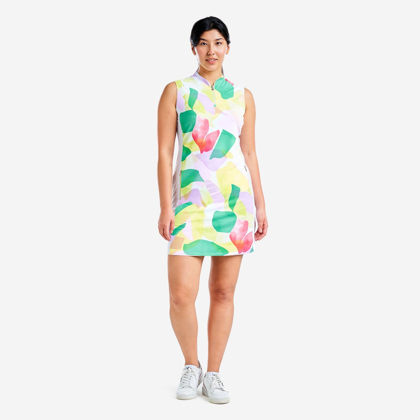 Nivo Ladies Sleeveless Liv-Cool Dress in Abstract Print