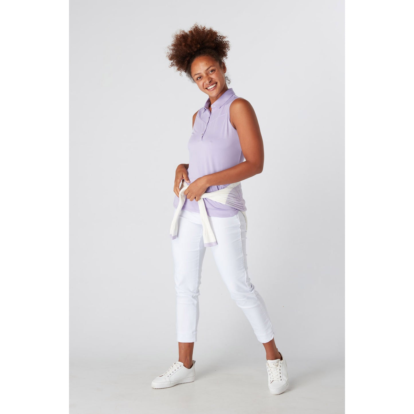 Swing Out Sister Lavender Sleeveless Golf Polo