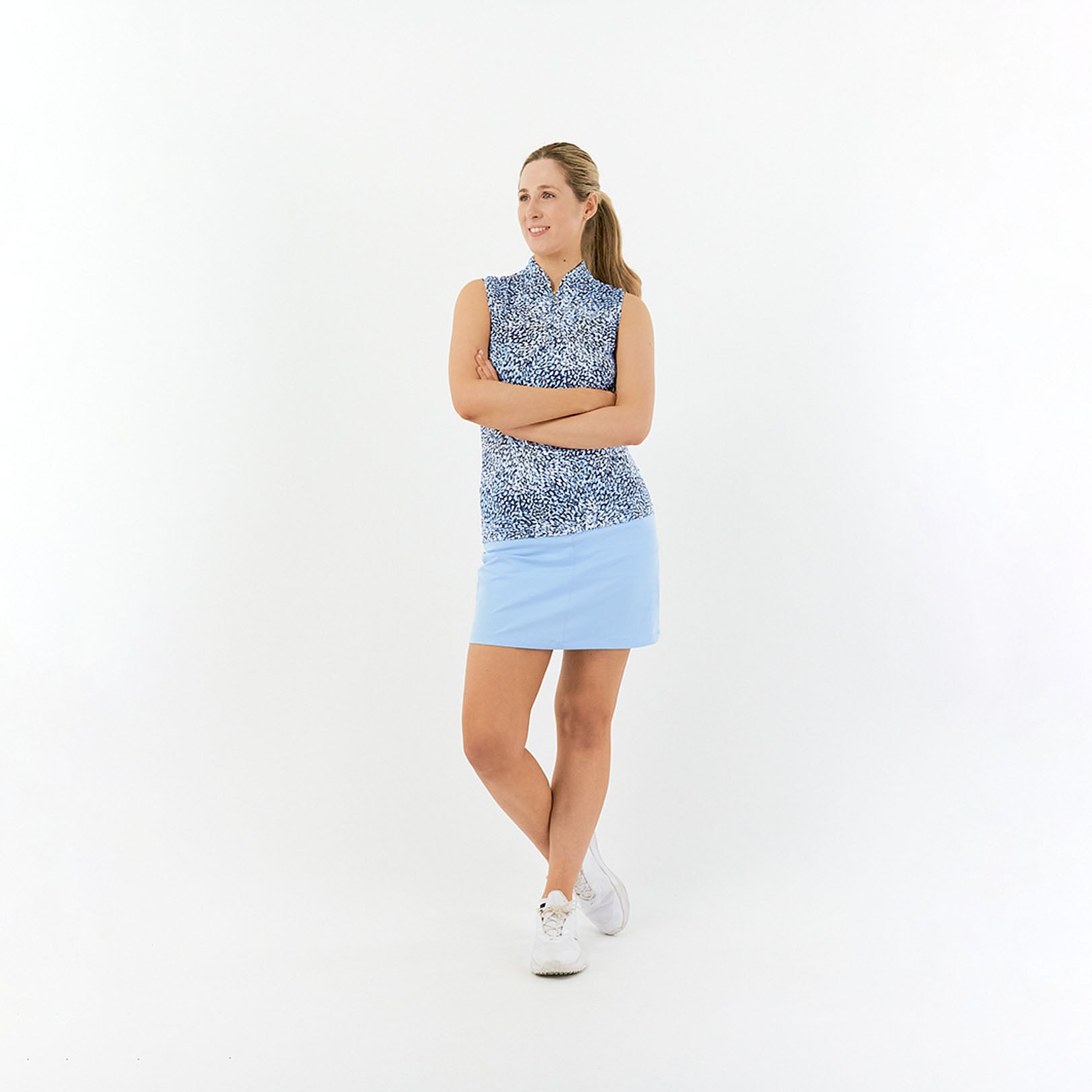 Pure Golf Ladies Stretch Skort in Pale Blue