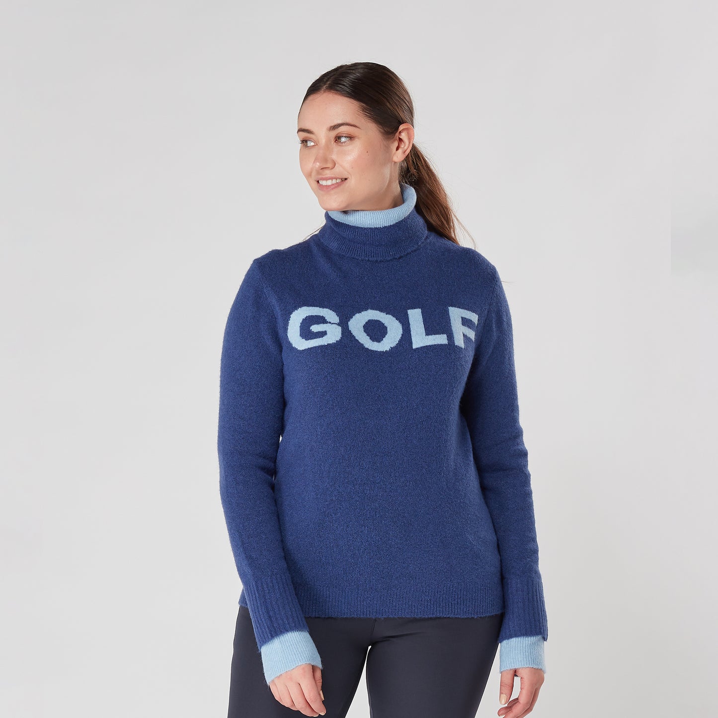 Swing Out Sister Womens 'Golf' Roll Neck with Double Layered Cuffs