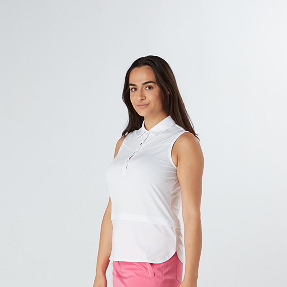 Swing Out Sister White Sleeveless Polo