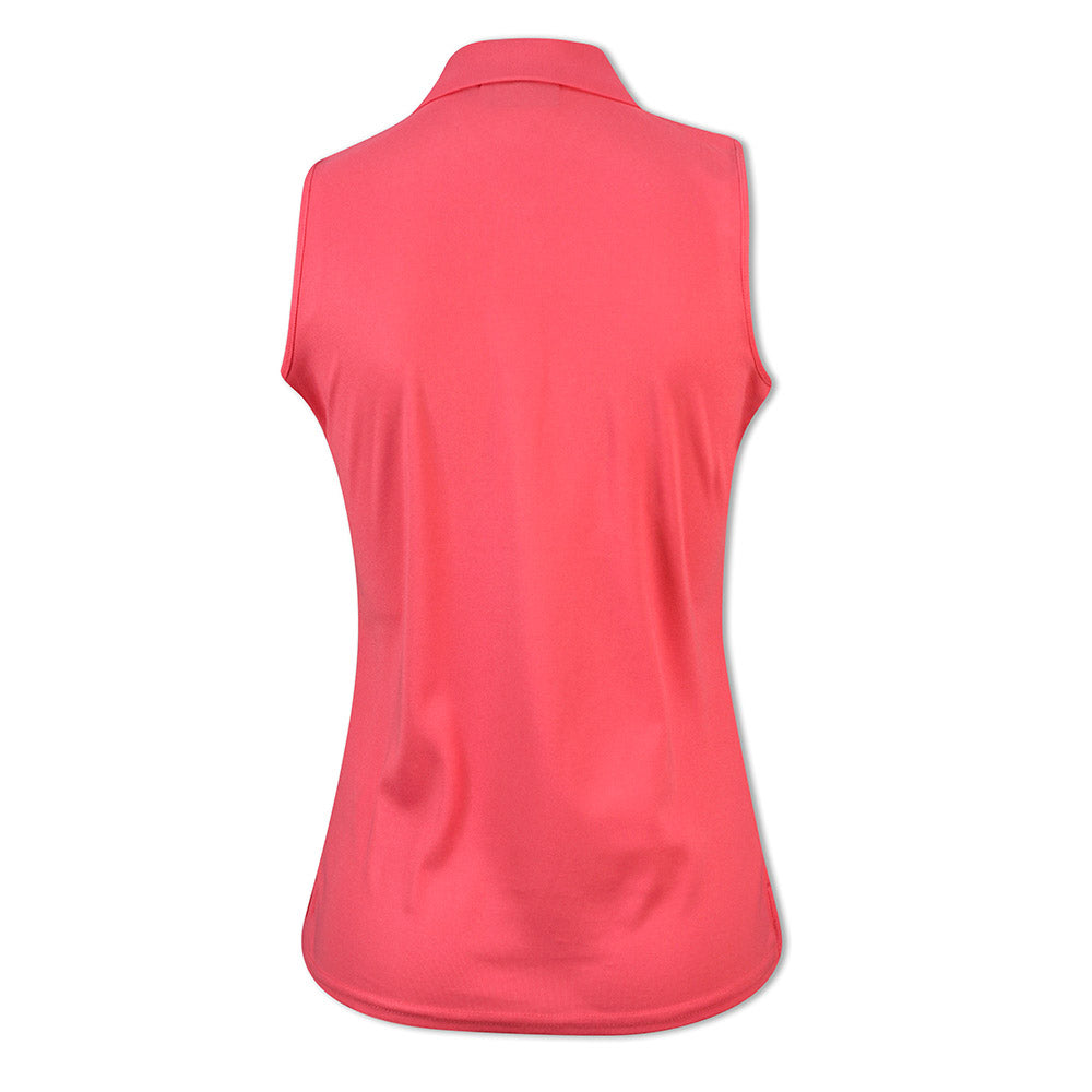 Glenmuir Ladies Sleeveless Pique Polo with Stretch in Sorbet - Last One XL Only Left