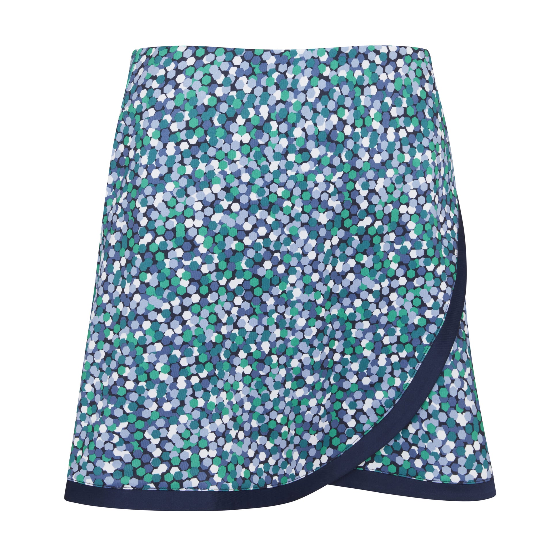 Callaway Ladies Pull-On Faux Wrap Skort with Hexagon Geo Print