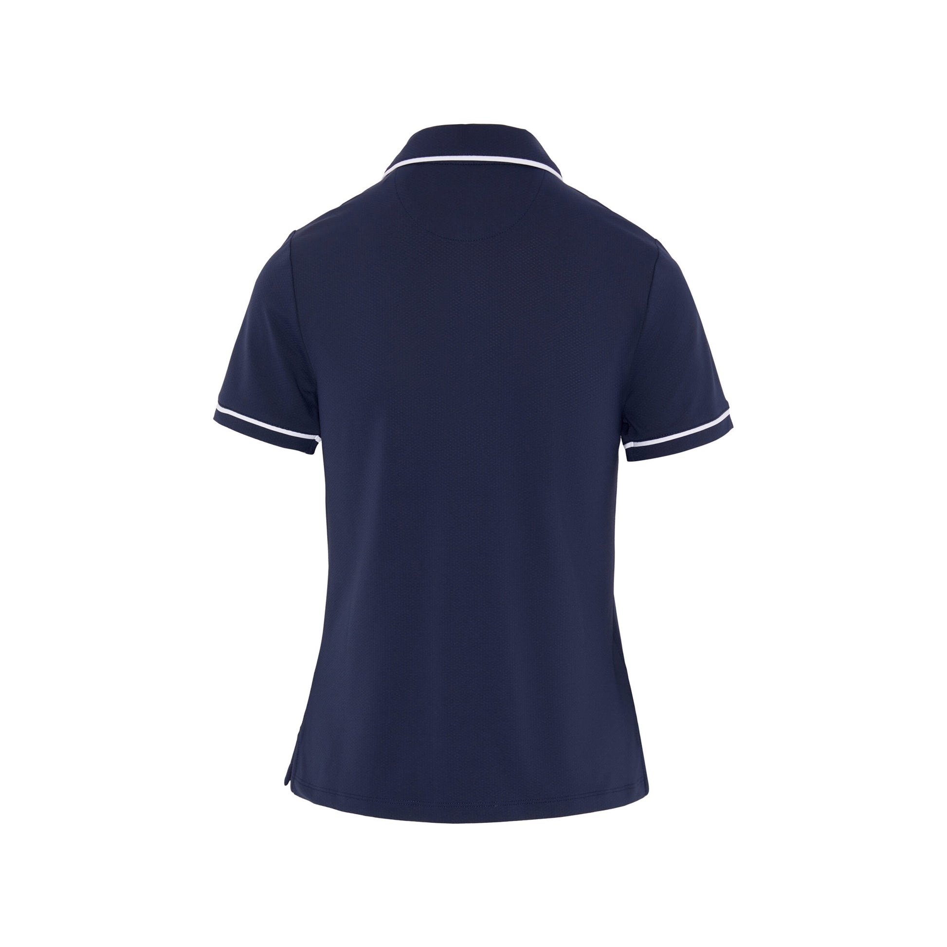 Original Penguin Women's Short Sleeve Polo with Contrast Piping in Navy